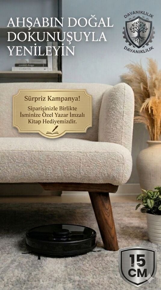 15 cm Mobilya Ayağı 1. Sınıf Gürgen Ağacı Koyu Ceviz Kanepe Koltuk Tv Ünitesi Mobilya Ayakları 5’li Set Köşe Ayak ve Destek Ayağı 15 cm Robot Süpürge Uyumlu