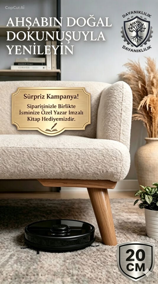 20 Cm Açık Ceviz Mobilya Ayağı 1. Sınıf Gürgen Ağacı Mobilya Koltuk Baza Tv Ünitesi Mobilya Ayakları